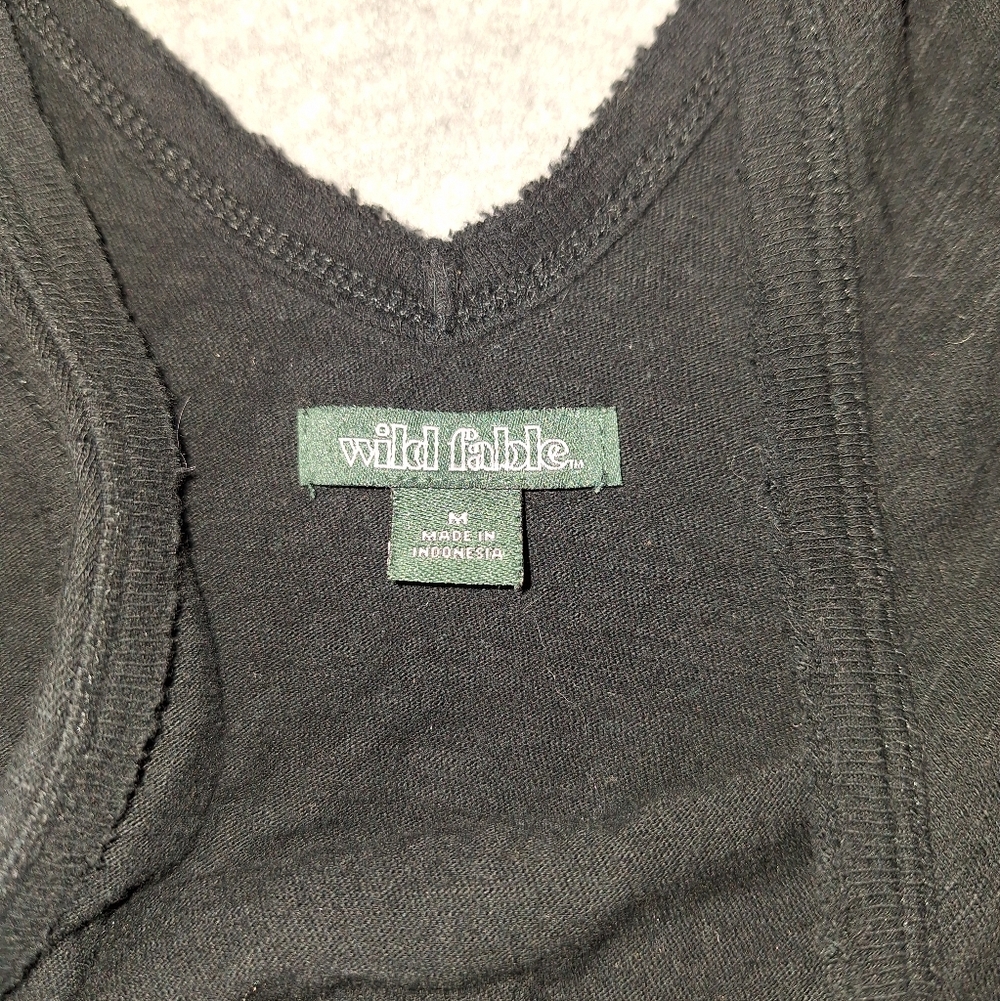 Wild Fable Black‎ Ruffled Crop Top - Picture 3 of 3